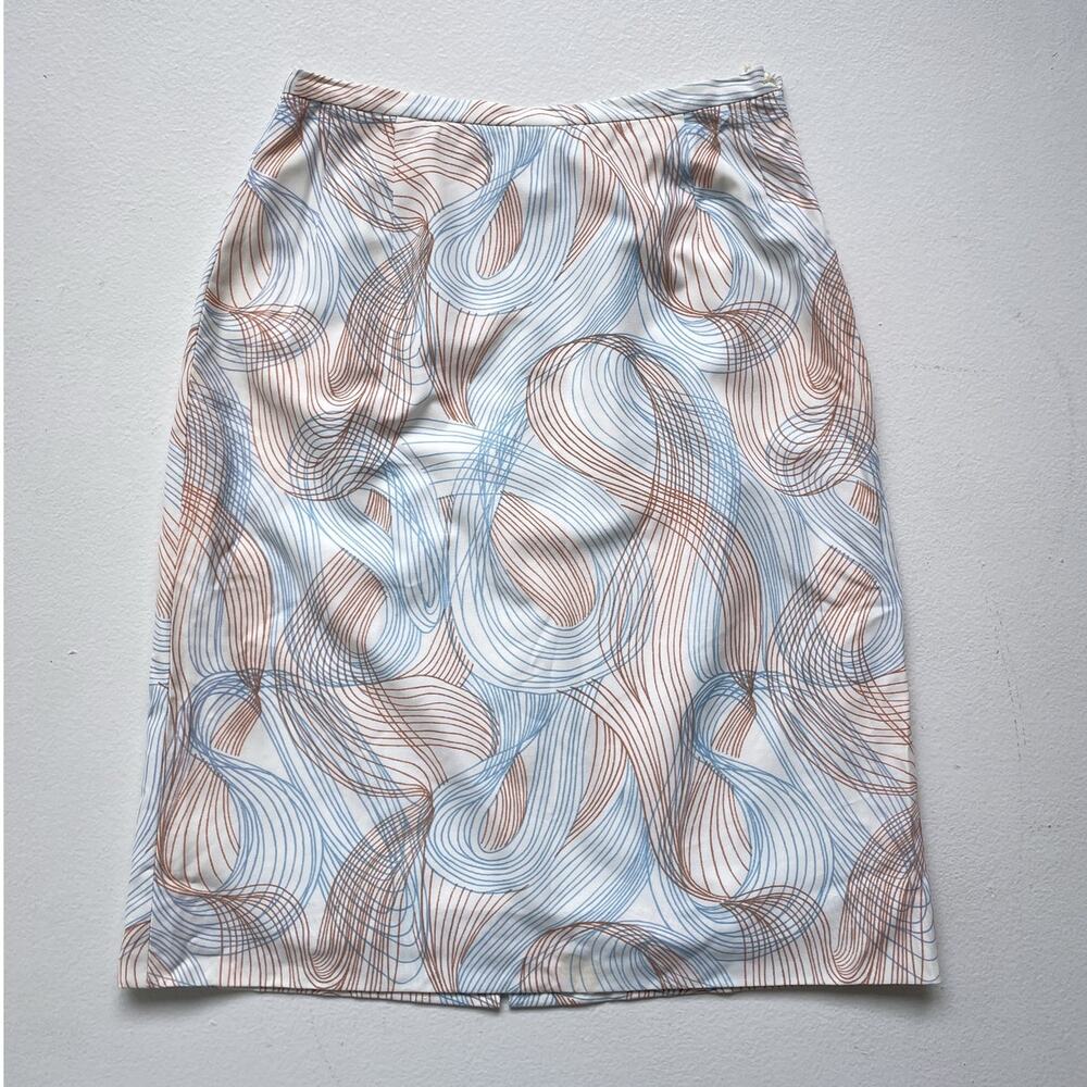 Vtg 60s Psychedelic Mod Patterned Pencil Skirt / CENTURY Of  Boston XS/S Retro